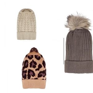 Myra Knit Beanies various Colors Available some with knit & faux fur